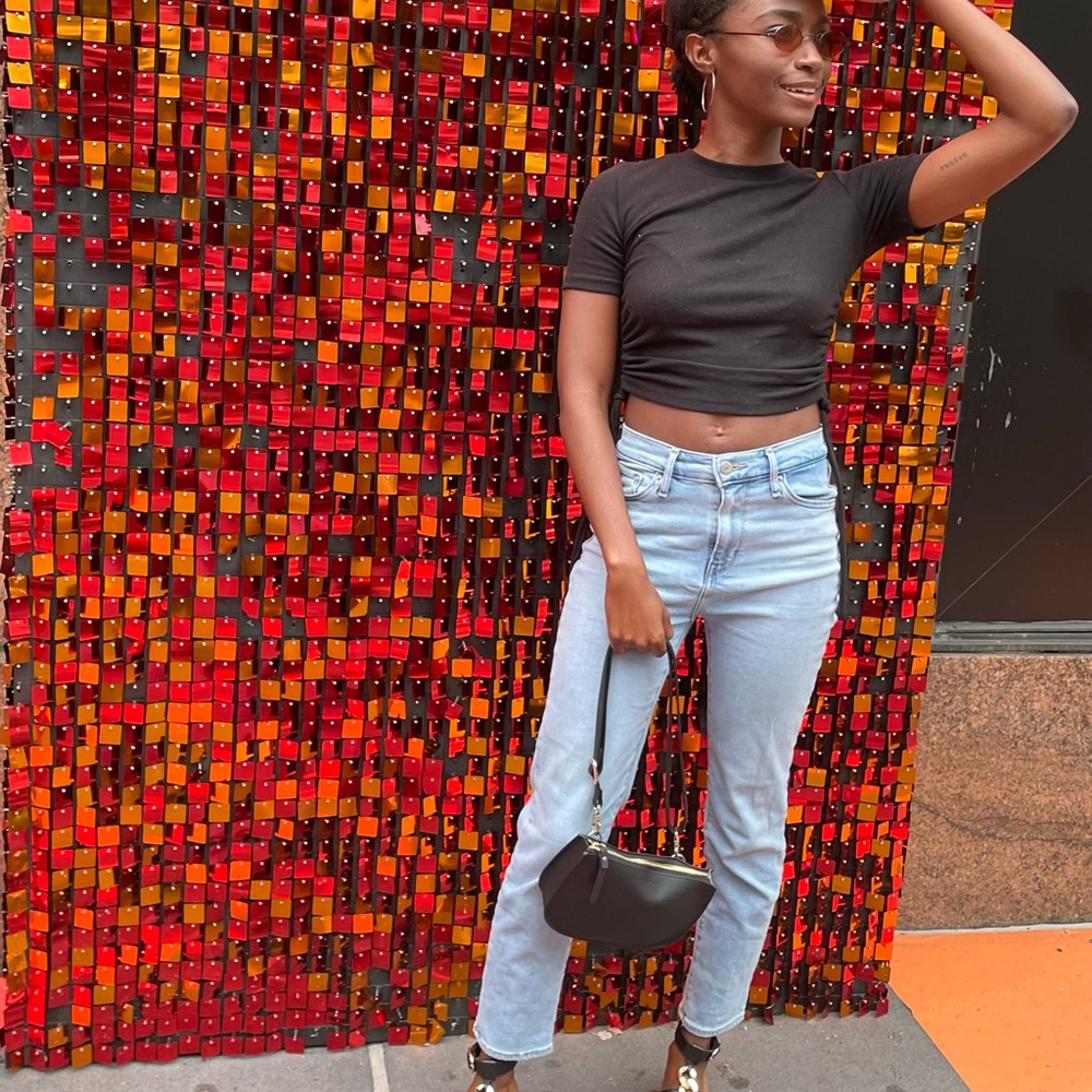Levis High Rise Straight Crop Jeans